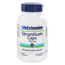 Life Extension Strontium Caps 750 mg., 90 Vegetarian Capsules