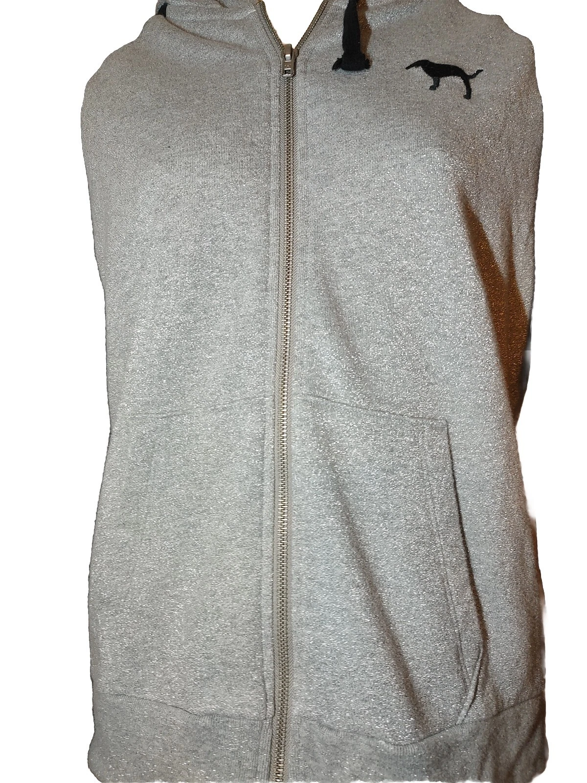 UNDERCOVER Felpa con cappuccio Victoria Secret rosa usata da donna con cerniera taglia media