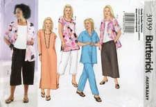 Butterick 3039 Collared Shirt, Top & Tunic, Dress, Skirt & Pants PLUS Sz 22W-26W
