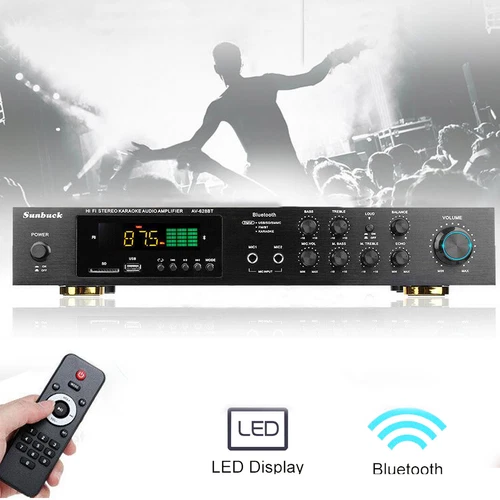 HiFi Verstärker 5 Kanal Digital FM USB Stereo Amplifier Bluetooth Vollverstärker - Bild 6 von 14