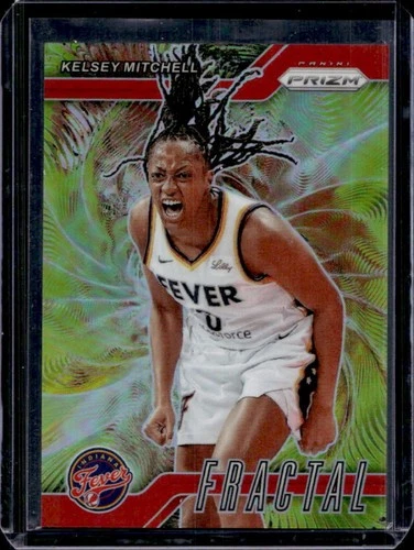 2024 Panini WNBA Prizm Kelsey Mitchell Fractal Red #/99 Fever