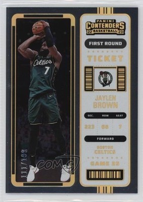 2022-23 Panini Contenders 1st Round Ticket 111/199 Jaylen Brown #21 01uy
