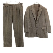 Used Burberrys 90s Old Herringbone suit Setup AB6 Brown Men's