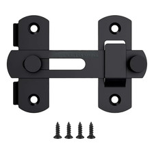 180 Flip Barn Door Lock Heavy Duty Sliding Door Privacy Latch Black