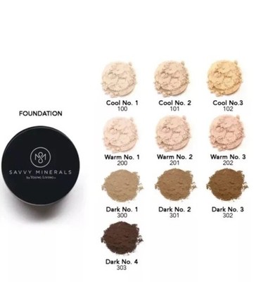 NEW Savvy By Young Living Minerals Foundation Powder Makeup Warm 3   5 grams