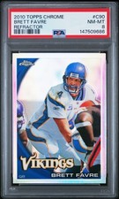 2010 TOPPS CHROME REFRACTOR #C90 BRETT FAVRE PSA 8