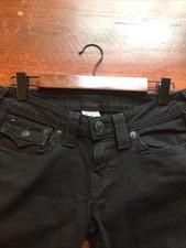 True Religion Women's Black Jeans Size 27 Made In USA World Tour Julie 70-599UK