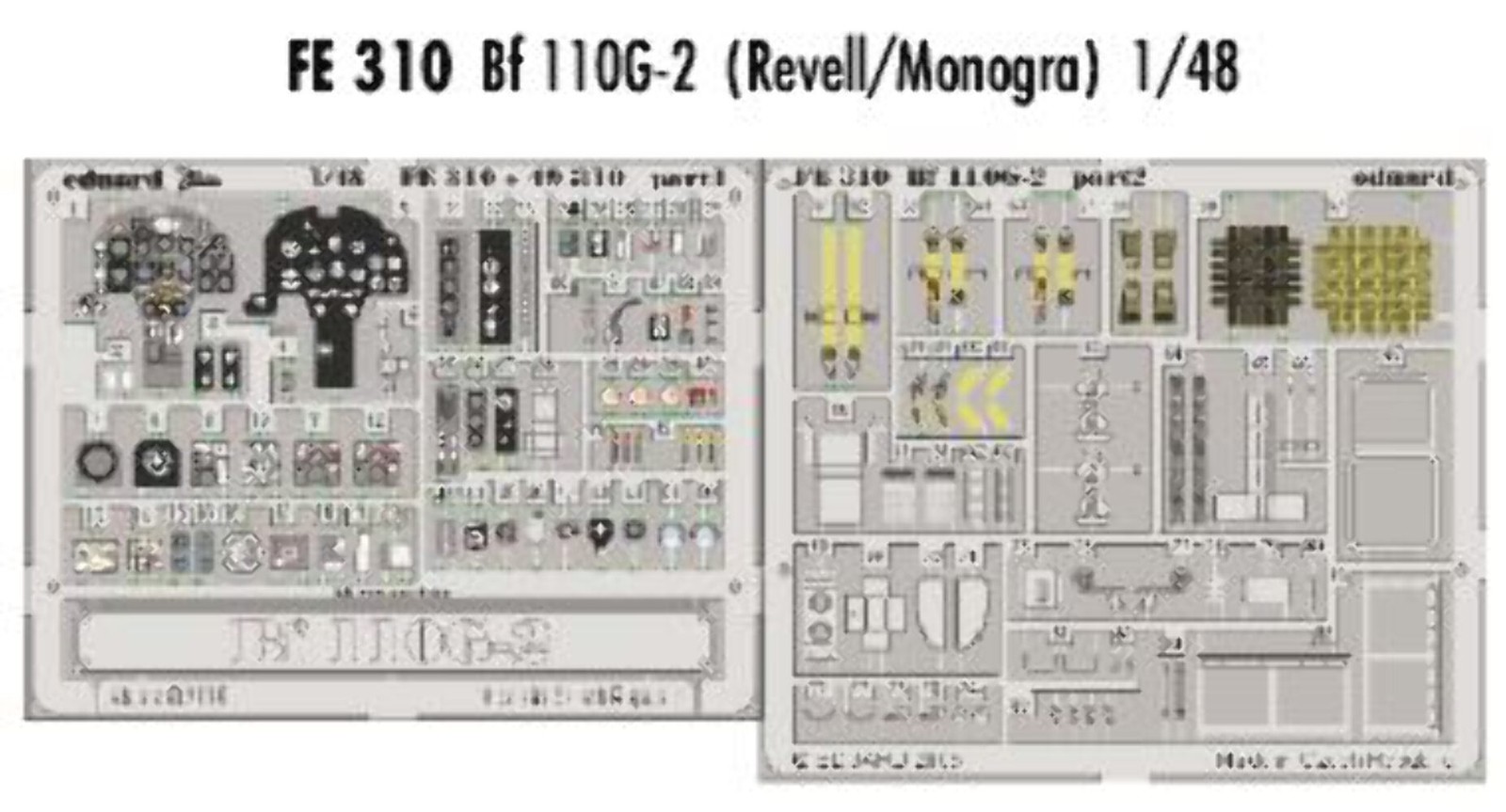 Eduard FE310 1:48 Messerschmitt Bf-110G-2 to be used with Revell