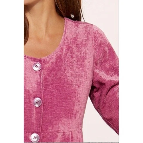 Camisa Soft Surroundings Mujer Grande Borgoña Botón Frontal Túnica Línea A 2CV93 Foto 2 de 4