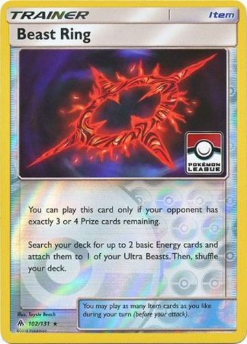 Beast Ring - 102/131 - League Promo - Reverse Holo - Pokemon Promos #102/131 Pok