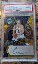 2022 PANINI MOSAIC CHRISTIAN BRAUN SSP AUTO ROOKIE GOLD #7/10 PSA 10...POP-2!!