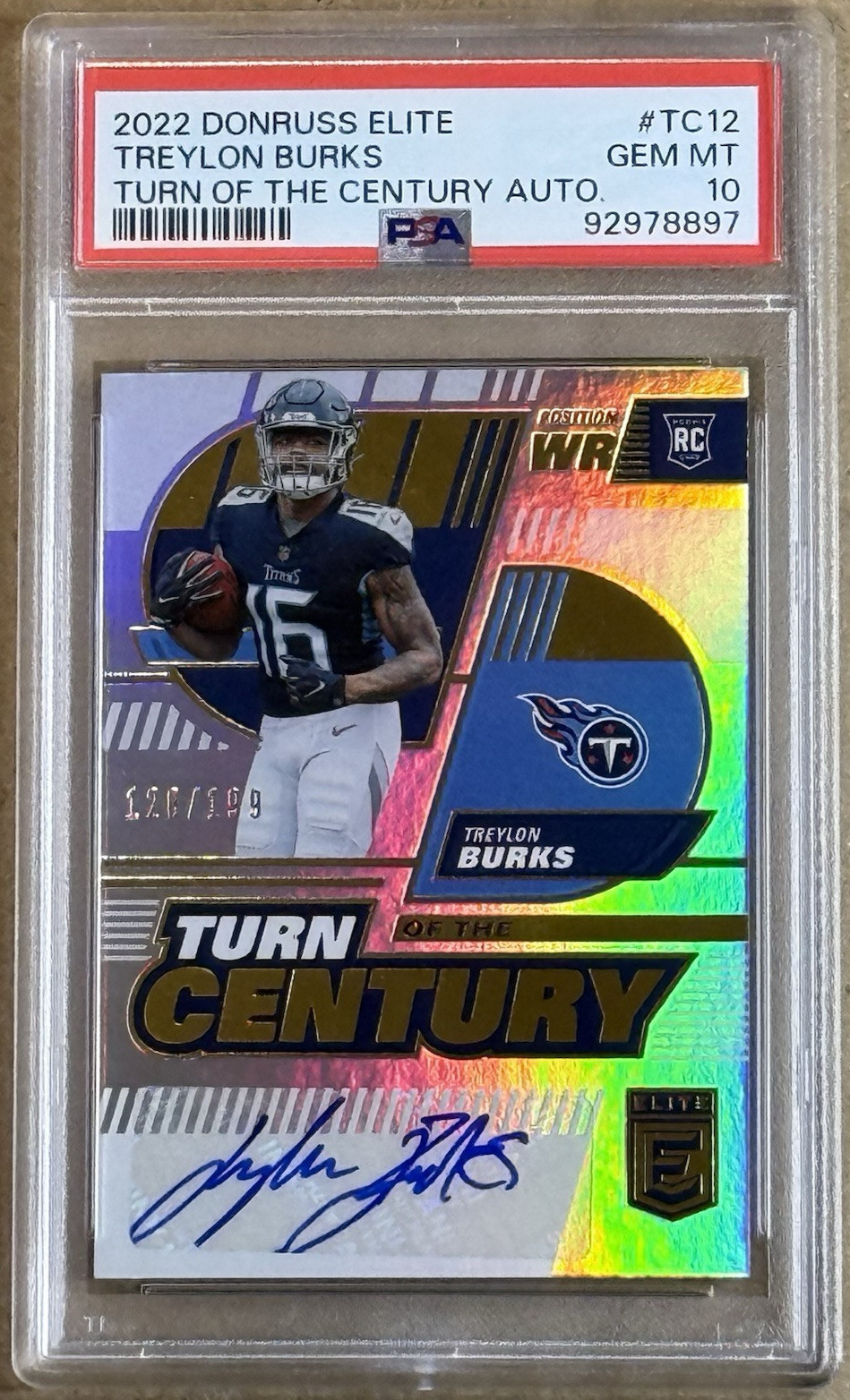 Treylon Burks Panini Donruss Elite Turn of the Century Autographs #TC12 Base