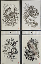 4 Sheets Premium Quality Middle Half Arm Temporary Tattoos For Men Women 167