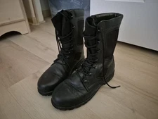 Russian Army Military Leather Boots Black Taktical  VKBO Made By Faradei
