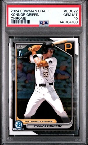 2024 Bowman Draft Konnor Griffin 1st Chrome (RC) #BDC22 Pirates PSA 10!! 🔥