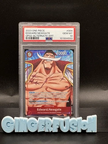 One Piece 2023 OP02-004 Edward Newgate SR Alt Art PSA 10