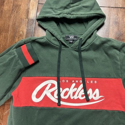 Los Angeles Young & Reckless Pullover Hoodie Green Sweatshirt Sz Large