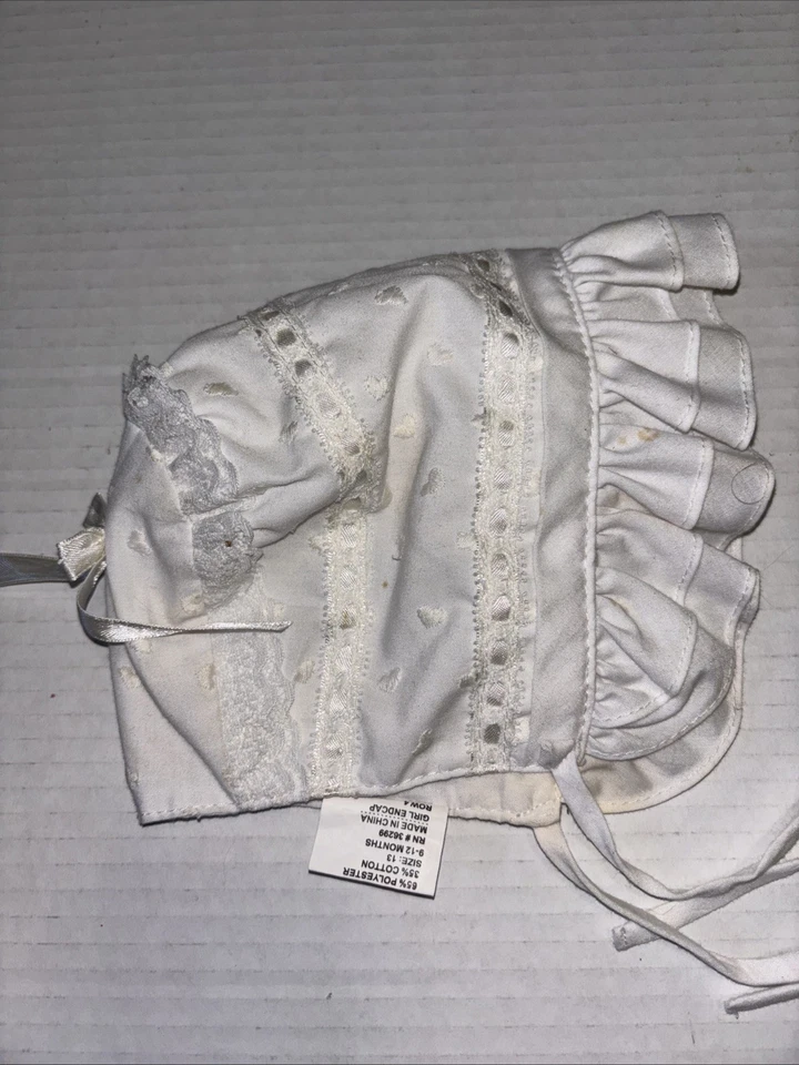 Gorro bebé encaje algodón mezcla poliéster 9-12m talla 13 Foto 2 de 4