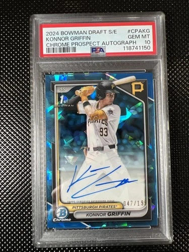 2024 1st Bowman Chrome Draft Sapphire Konnor Griffin Auto /199 PSA 10