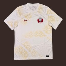 2022-23 Men’s Nike Qatar National Team White Away Soccer Jersey Sz Medium