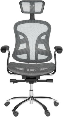 Stylish Jarlan Desk Chair in Silver and Cherry for Your Home Office