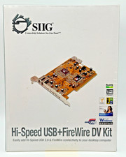 Vintage SIIG 7 Port USB Firewire PCI Card JU-NN0012-S4  1291