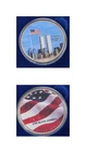 2001 American Silver Eagle (ASE)  9/11 Double Sided Colorized Coin 1 Oz Blue Box