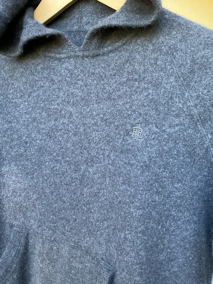 Ralph Lauren Niños Lana Cachemira Sudadera con Capucha Gris Tejido Suéter Niños 14 L Lujo Suave Foto 2 de 4