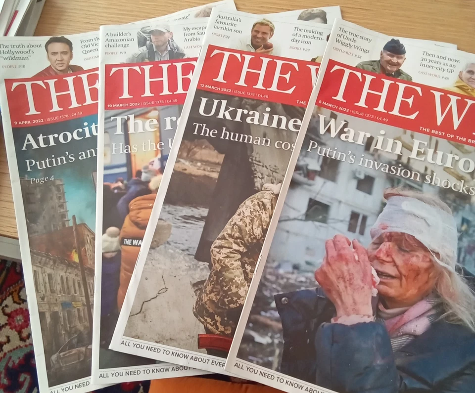 7 x The Week Magazine from 2022 Featuring Russian Putin / Ukraine war - Image 3 of 4