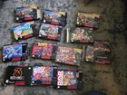 snes game box lot. Dk Country, Demon Crest, Bubsy, MK3, Mega Man X And More