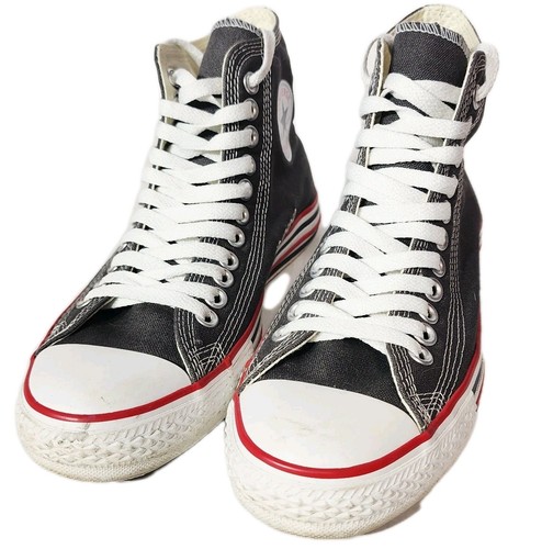 Converse Details Hi Mens 7 Womens 9 Tennis Athletic Shoes Gray Red White Blue - Picture 2 of 9