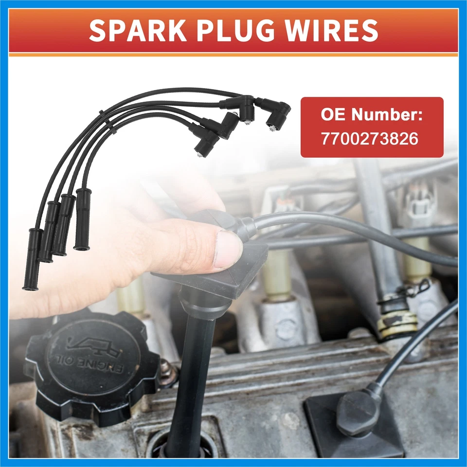 Cable bobina encendido bujía 4 piezas n.º7700273826 para Renault Megane Foto 3 de 4