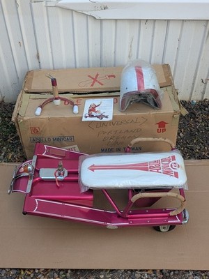 MINT 1960s Apollo Mini Car Scout No.13 Ride-On Toy w/ Box Helmet  Manual Vintage