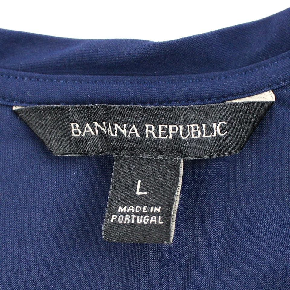 Camiseta sin mangas Banana Republic espalda corredora para mujer grande azul granito básica Foto 4 de 4