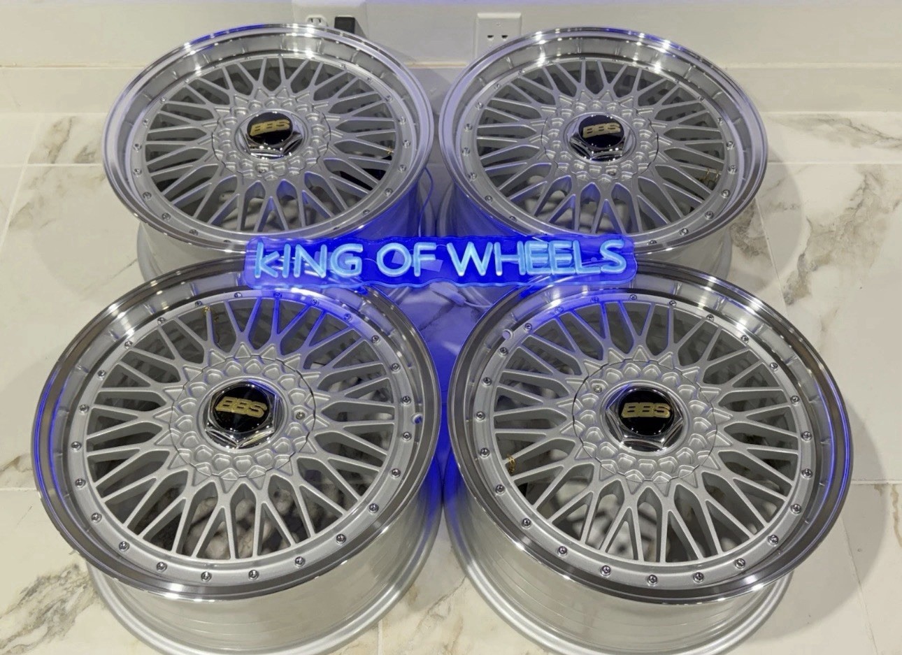 17” BBS Wheels 5x120 Machine Black Center Bore 72.56 New Set BMW