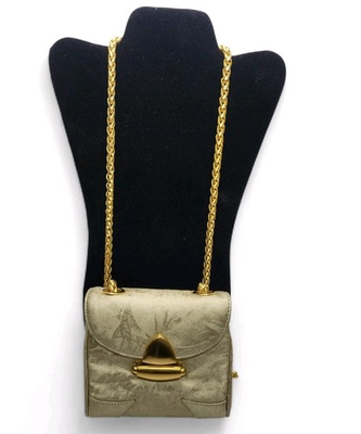 #ad Vintage Sondra Roberts Gold Mini Crossbody Bag Mcm Italy Hardware $59.00