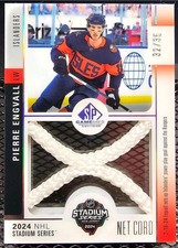 Pierre Engvall 24/25 Upper Deck SP Game Used NHL Stadium Series Net Cord /35
