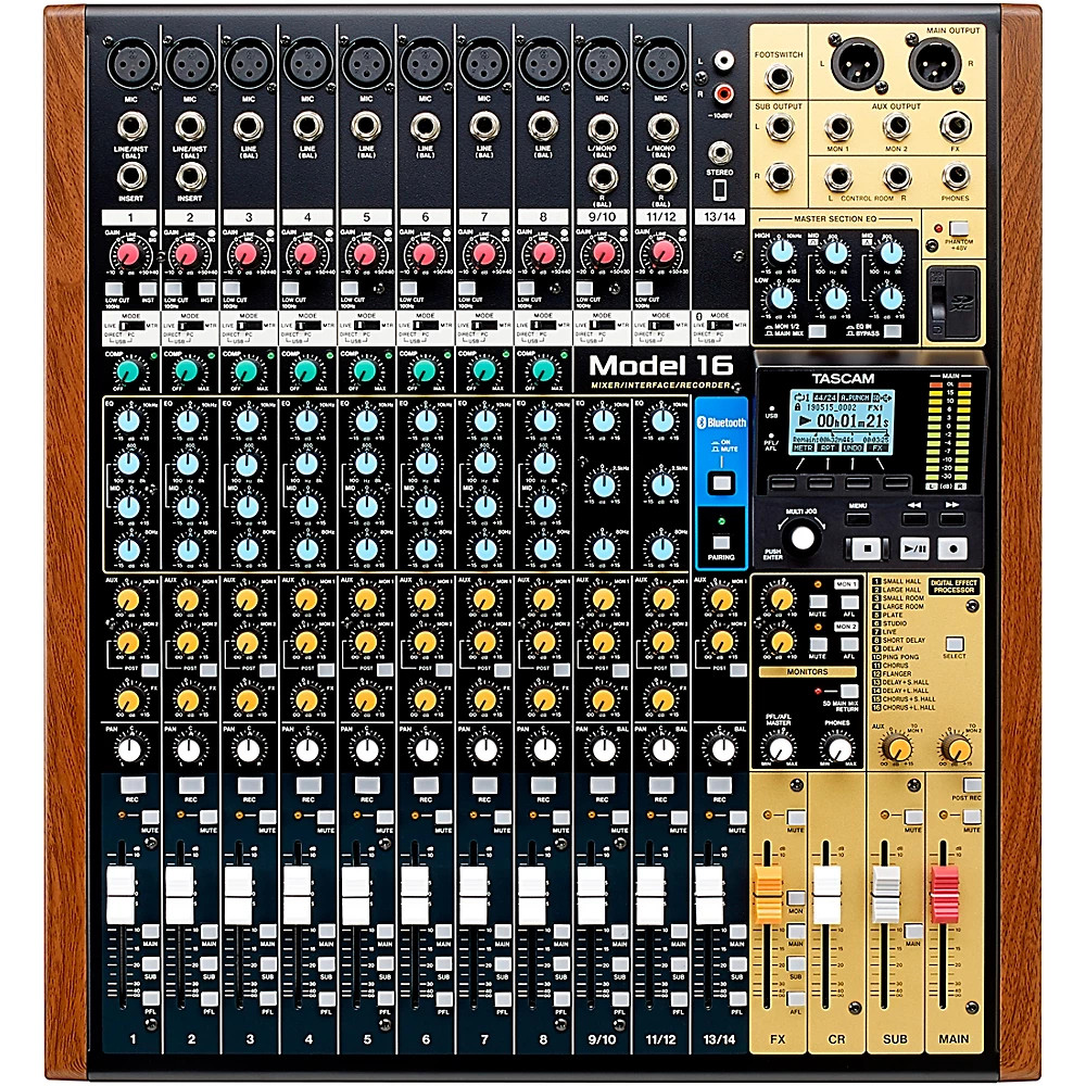 Tascam Model 16 16-Channel Multitrack Recorder with Analog Mixer - USB Interface 144590₽