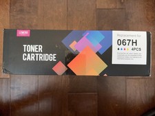 4 Pack set 067H Toner Cartridge Compatible for Canon Black Cyan Yellow Magenta
