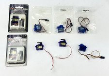 Lot of 8 RC MICRO SERVOS Blue Bird BMS-308BB, Turnigy TG9e, Hitec HS-55