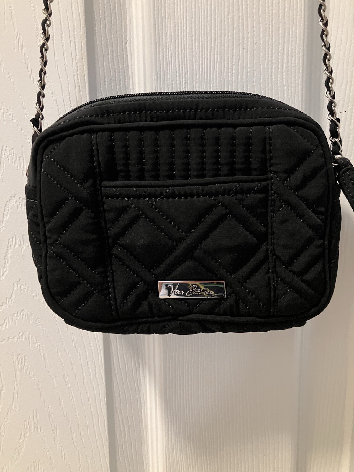 Vera Bradley Small Rectangular Black Quilted Blac… - image 1