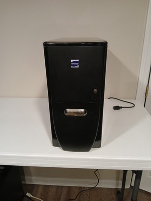 Vintage Black SLEEPER PC case, Antec, retro, cleaned, great shape, with duct