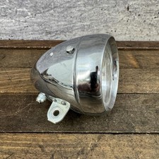 Vintage Chrome Bicycle Headlight Bullet Front Lamp Silver 240g Untested Bike