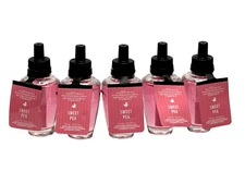 5 BATH & BODY WORKS SWEET PEA WALLFLOWERS HOME FRAGRANCE 0.8 OZ REFILL NEW