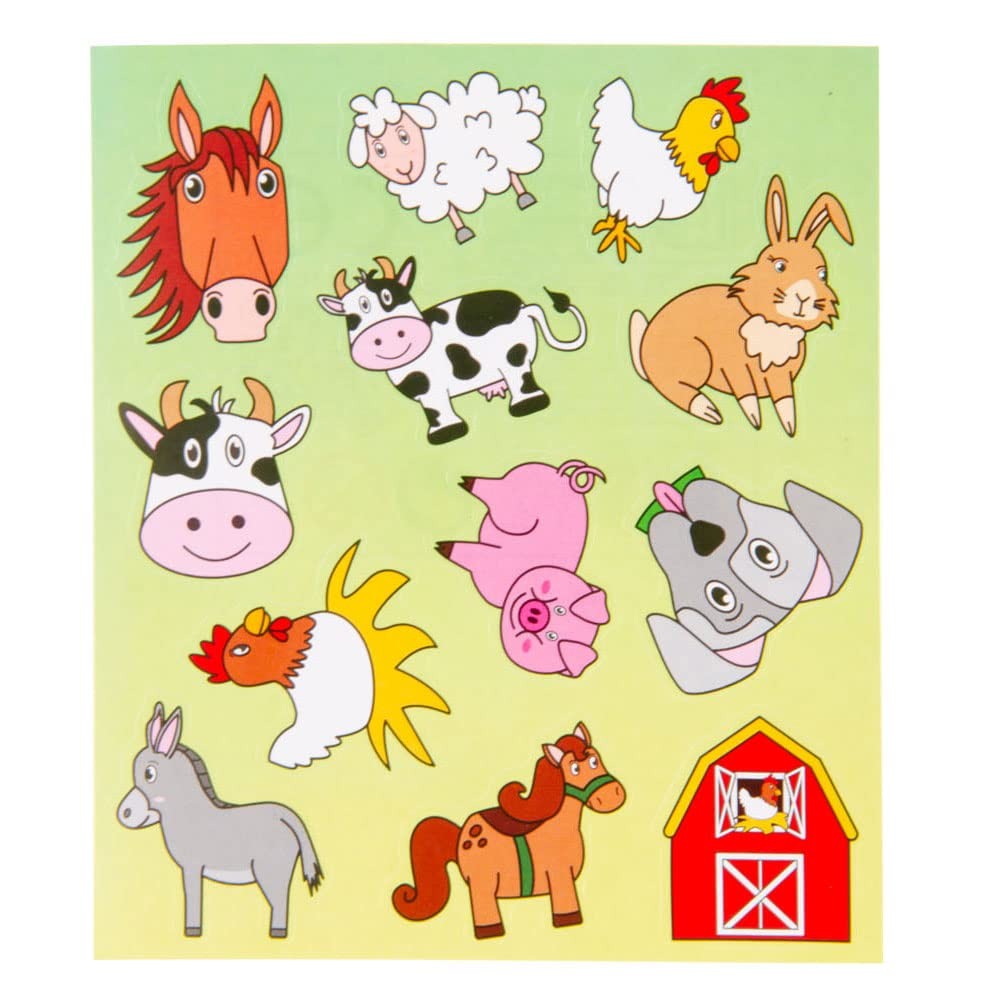 Jouetprive-Sticker Sheet Farm Animals 8551