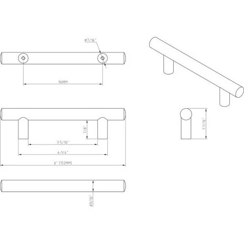 JEFFREY ALEXANDER 152SN 96 mm Center-to-Center Satin Nickel Key West Cabinet - Picture 6 of 6