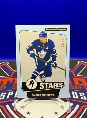 2024-25 Upper Deck Parkhurst Champions Baby Blue Auston Matthews #/25