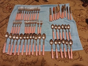 Stainless Steel Silverware Korea Mauve  Mardi Gras Or Lifetime Paris Splendor 