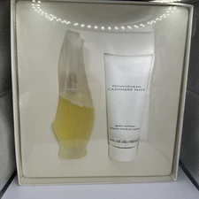 Vtg Donna Karan Cashmere Mist Gift Set 3.4 Oz Body Lotion 1.7 Oz Perfume