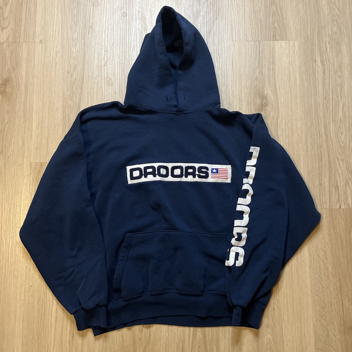 90sデッドストックDROORS フーディ パーカー ビッグシルエット sk8 Vintage Droors Hoodie Large 90s Skate Sweatshirt Made In The USA